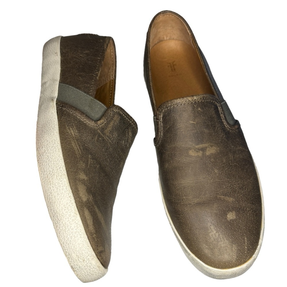 Frye Company Dylan Leather Loafer Casual Flats Shoes Ash Brown Women's shoes 8.5